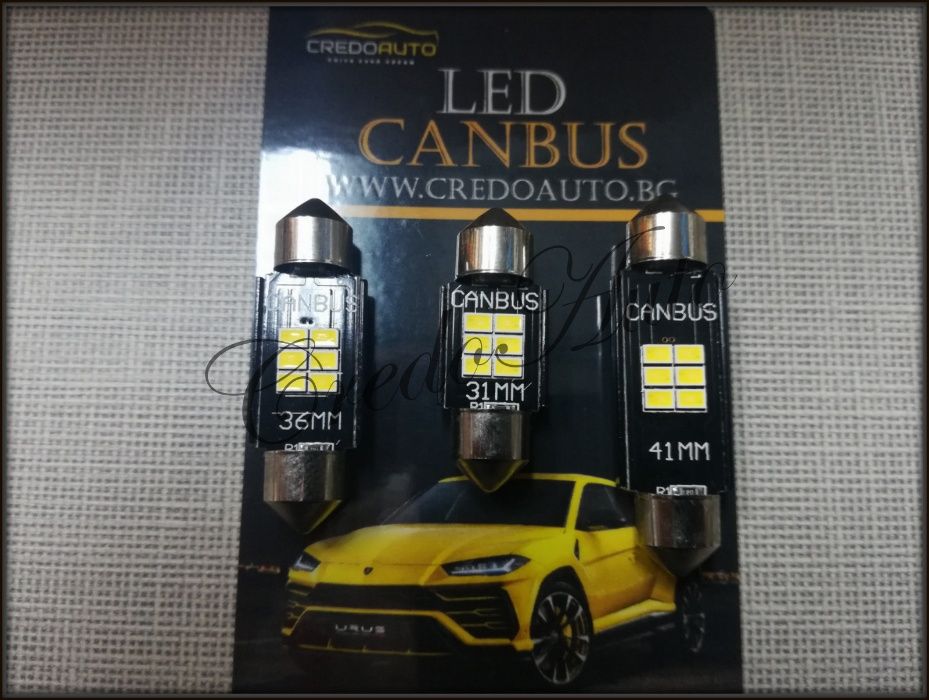 Нов модел!!Мощни Диодни крушки за плафон/номер на 12v 6 LED 31/36/41мм