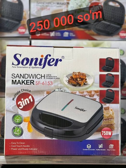 Оригинал SONIFER бренд Вафлиница 3in1 Арзон нархларда 
Чинни бозоридан