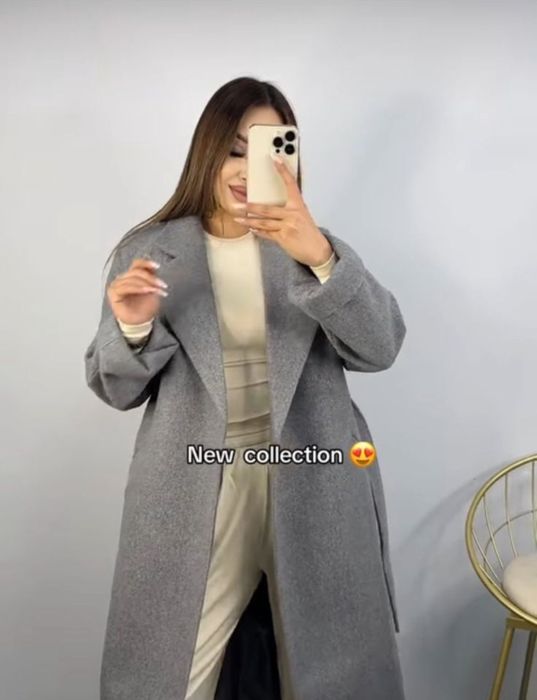Новый серый пальто