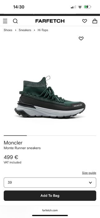Moncler Monte Runner High Top Sneakers - Ghete