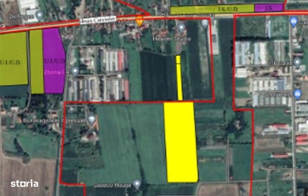 Vand teren cu PUZ pt hale,comercial,birouri