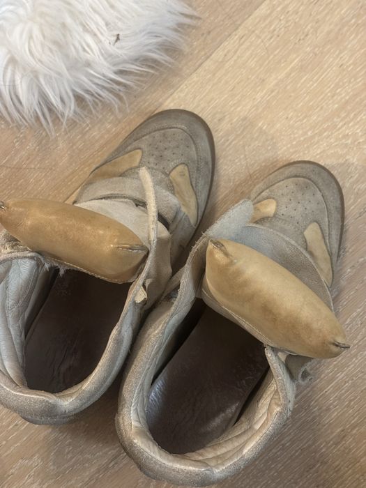 Isabel marant bekett adidasi cu platforma originali bej