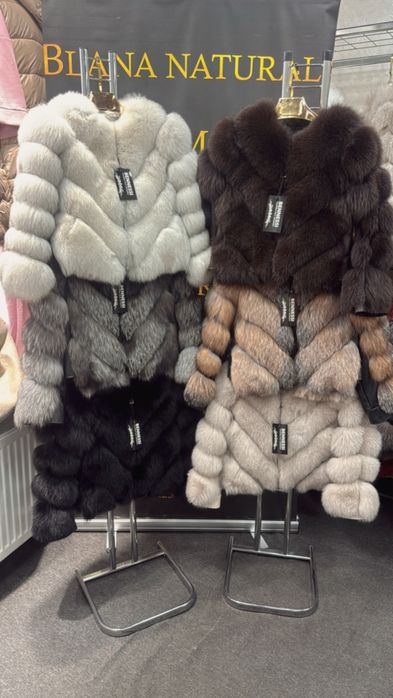 Haina din blana naturala model in V, se face vesta