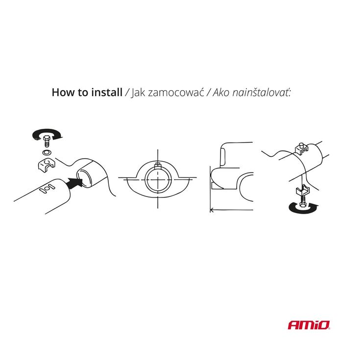 накрайник за ауспух amio mt 019 единичен хромникел 02190