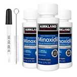 Minoxidil Kirkland 5%, 3 Luni Aplicare, Pipeta sticla