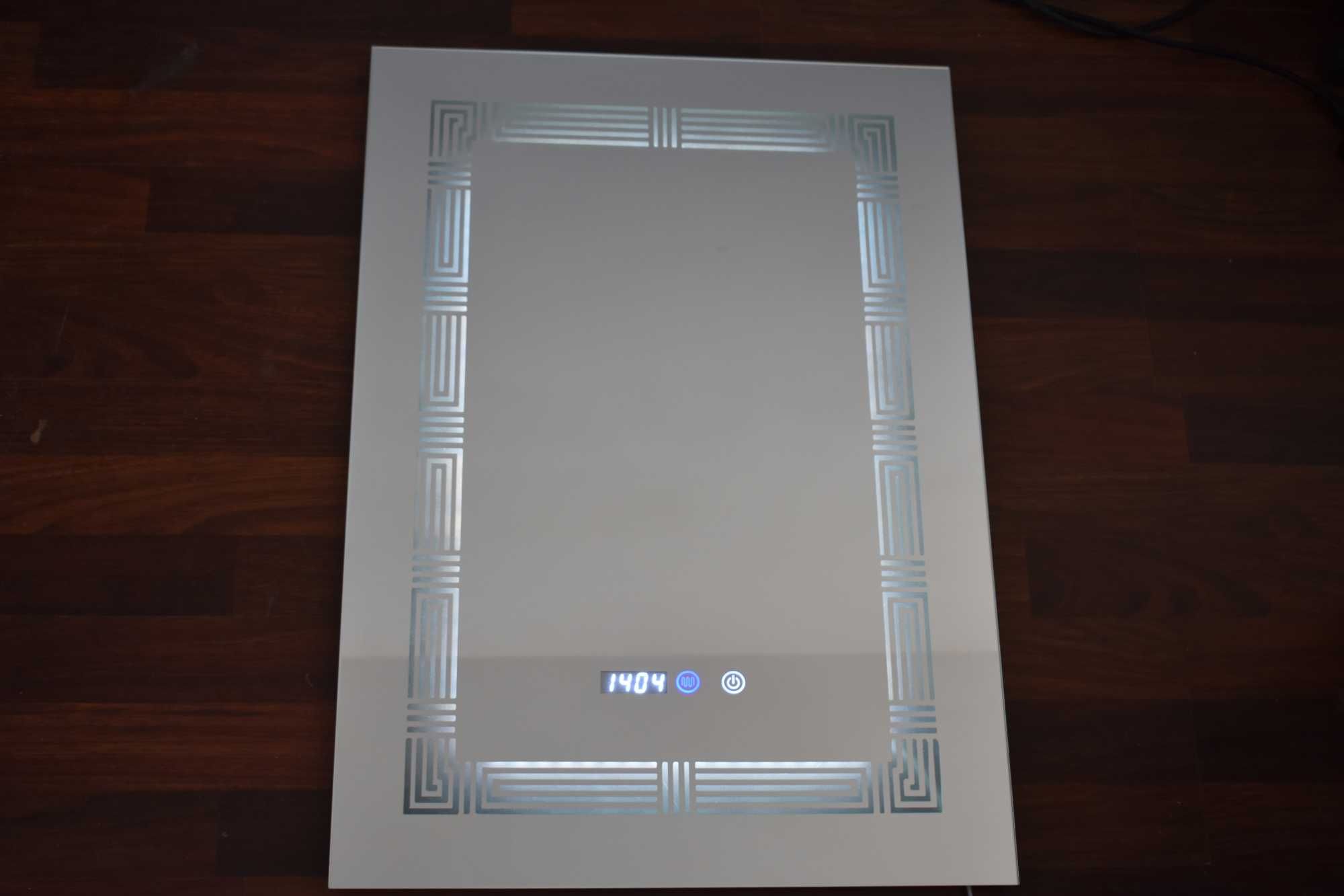 Oglinda baie LED touch 50x70 cu ceas, termometru,dezaburire