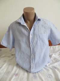 Мъжки ризи с къс ръкав от лен