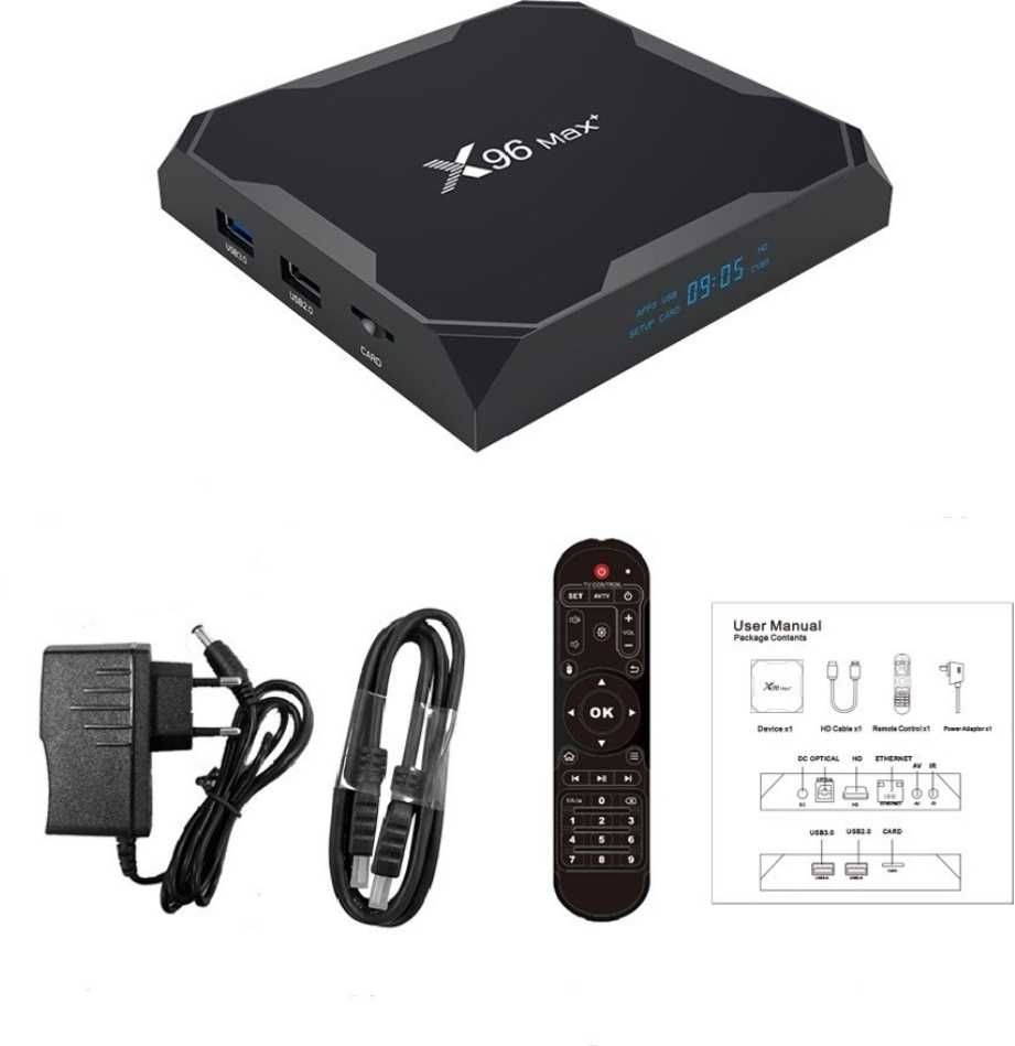 Медиаплеер X96 MAX PLUS ATV 4GB/32GB Android tv box приставка Новая