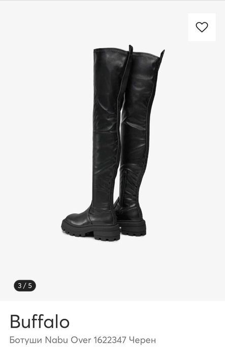 Buffalo дамски ботуши над коляното – елегантен модел, 37 номер, нови