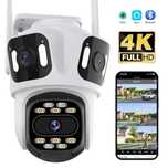 Камера с 3 обектива 8MP 4K 5X Zoom WiFi PTZ IP Външна Камера ICSEE