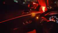 Car led rgb ambilight fibra optica music control