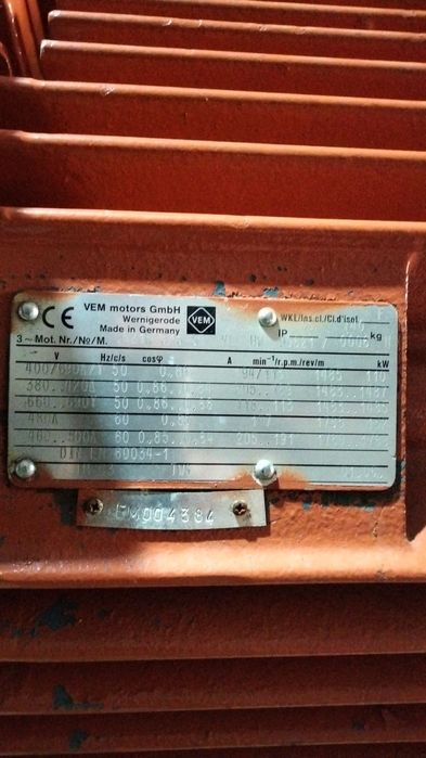 Motor electric trifazat VEM, 110kW, 1500rpm