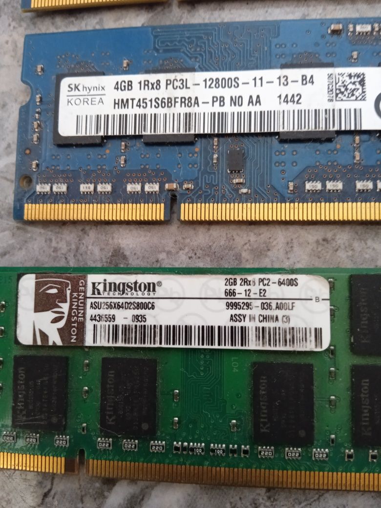 Vind plăcute 4 GB DDR3,2 GB DDR3 și 2 laptop și hard sata 250 gb