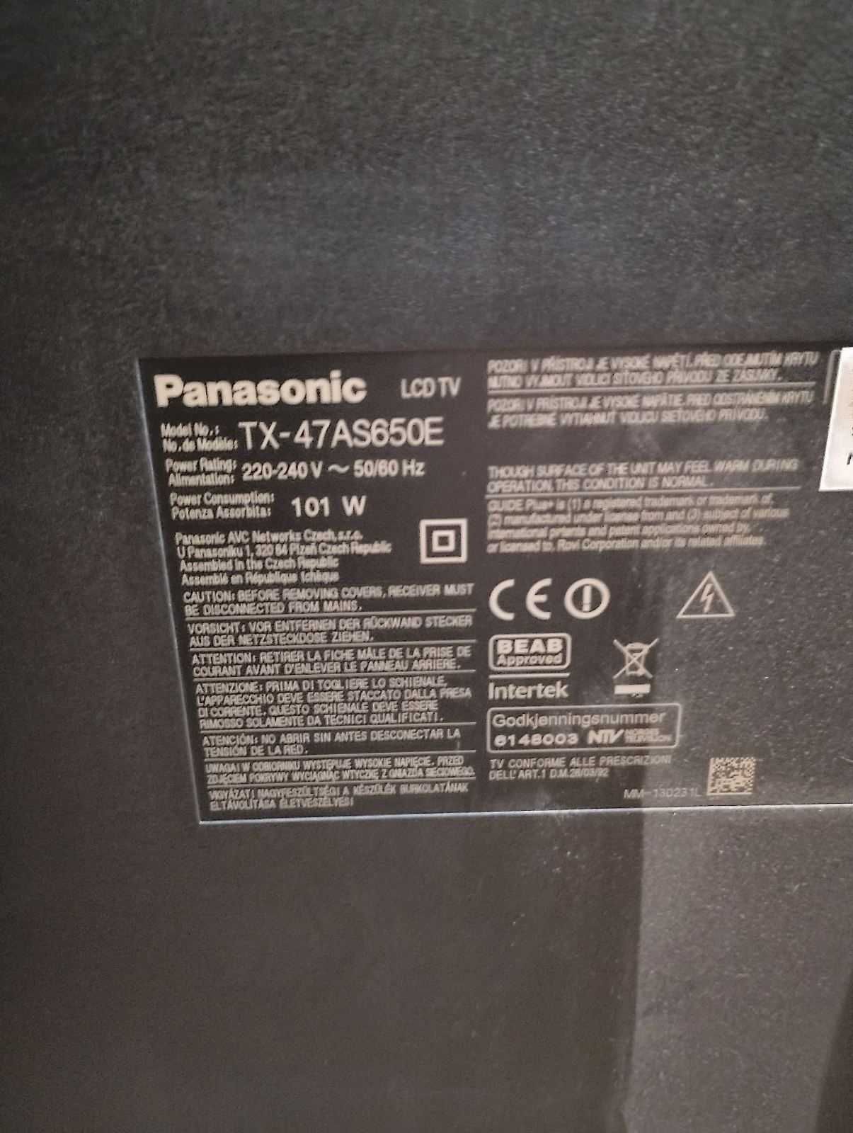 Panasonic TX‑47AS650E (47″, Full HD, 3D Smart TV)
