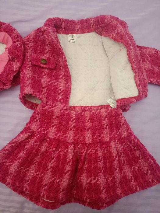 Детски комплект в цикламено розаво