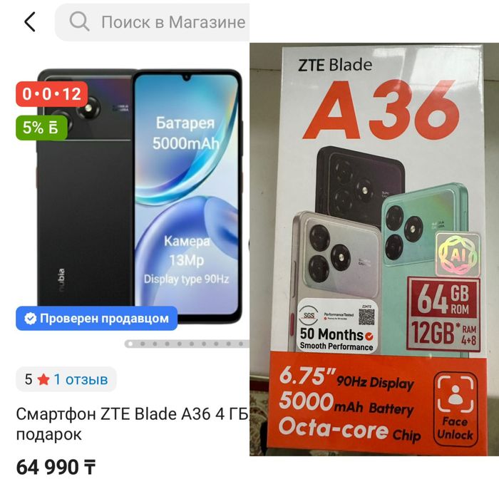 ZTE Blade A36 4 ГБ/64