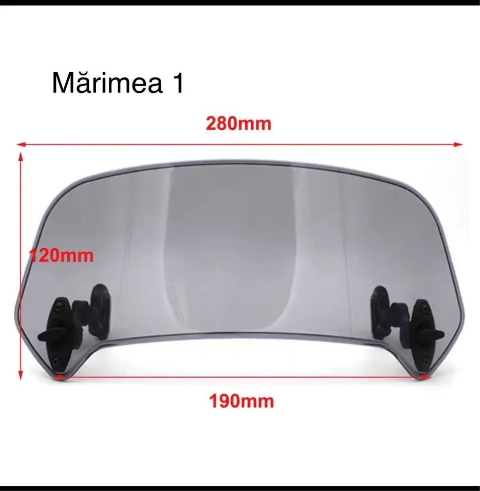 Parbriz suplimentar moto deflector vant inaltator prelungire