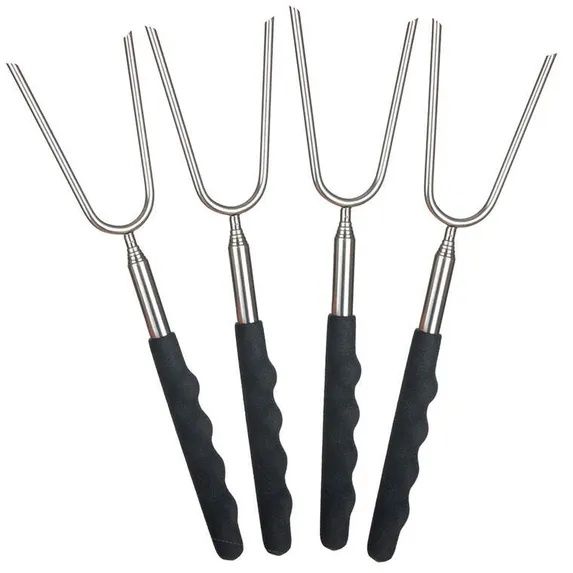 Set 4 furculițe telescopice pentru grătar - SIGILAT