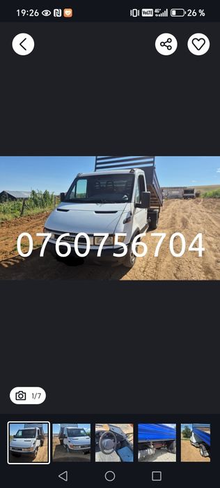 Transport 3.5t basculabil materiale constructii diverse