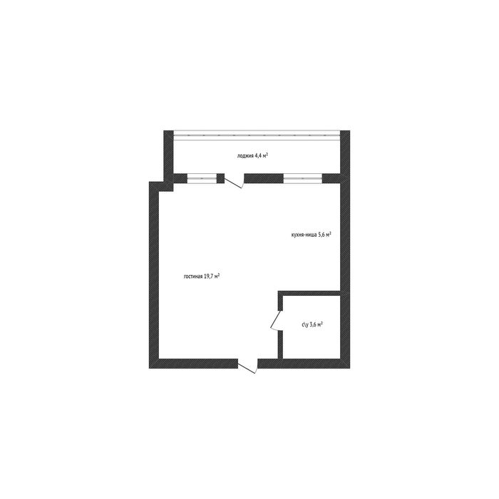 1-комнатная квартира в районе 2 школы