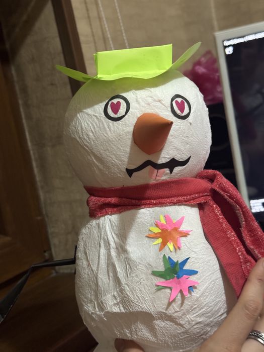 Светодиодный снеговик ручная работа