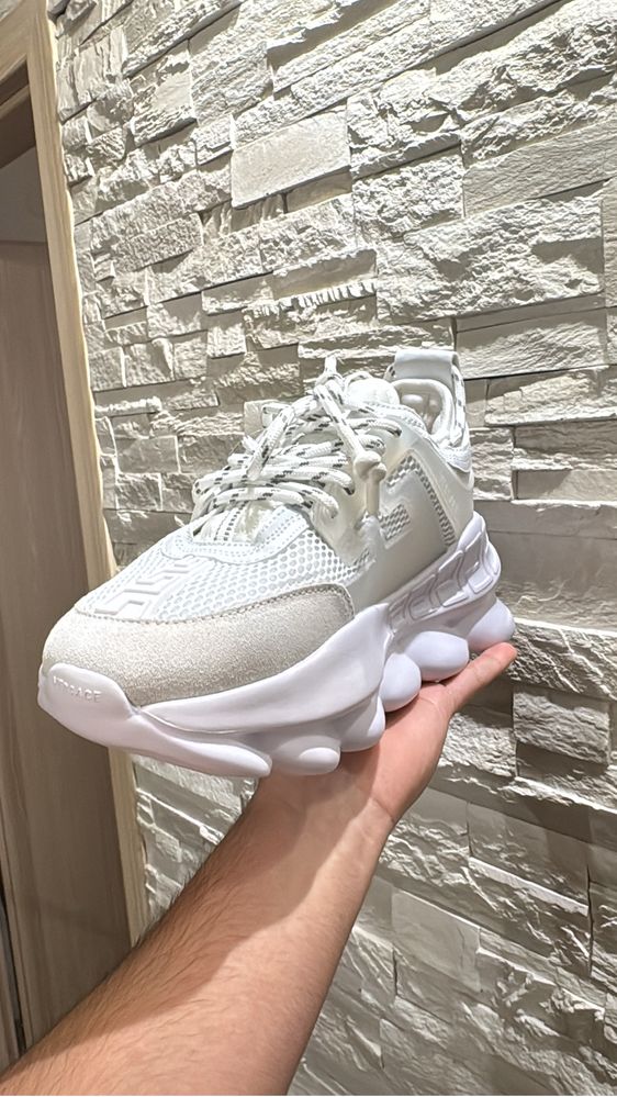 Adidasi Versace Chain Reaction white