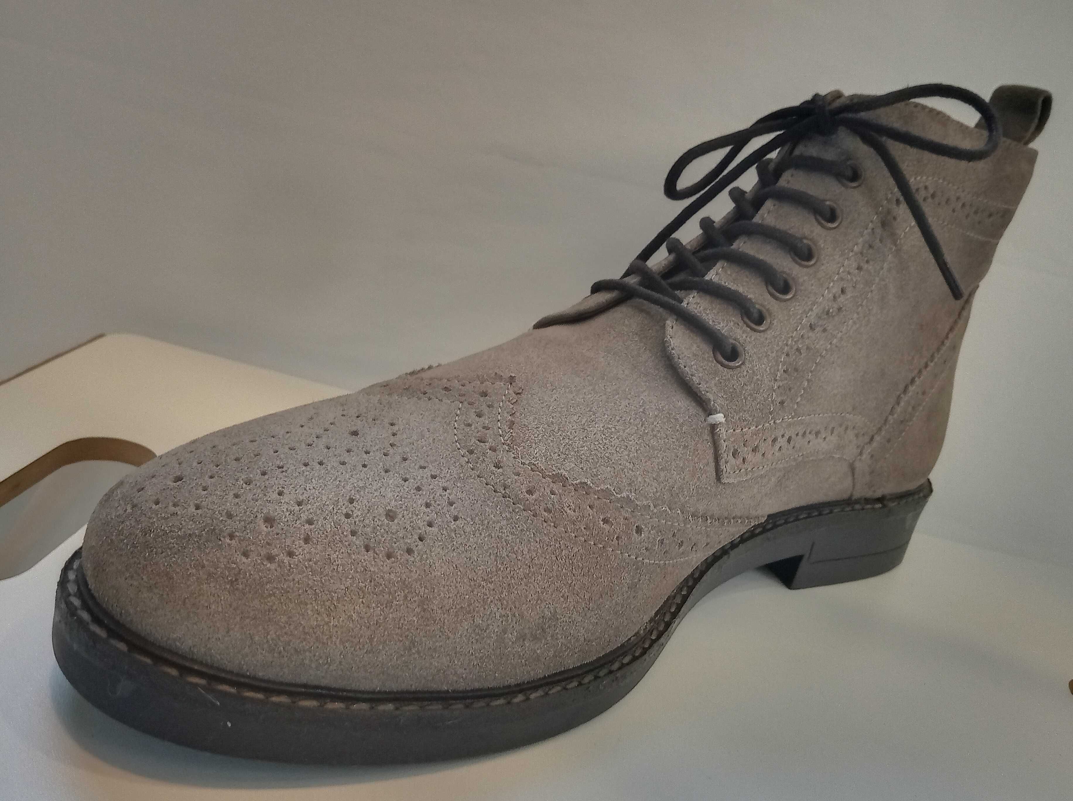 Ghete lace up wingtip Frank Wright 45 piele naturala moale