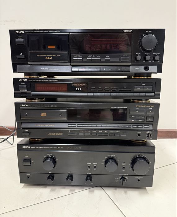 Ретро аудио сет DENON - усилвател, CD, триглав дек, тунер