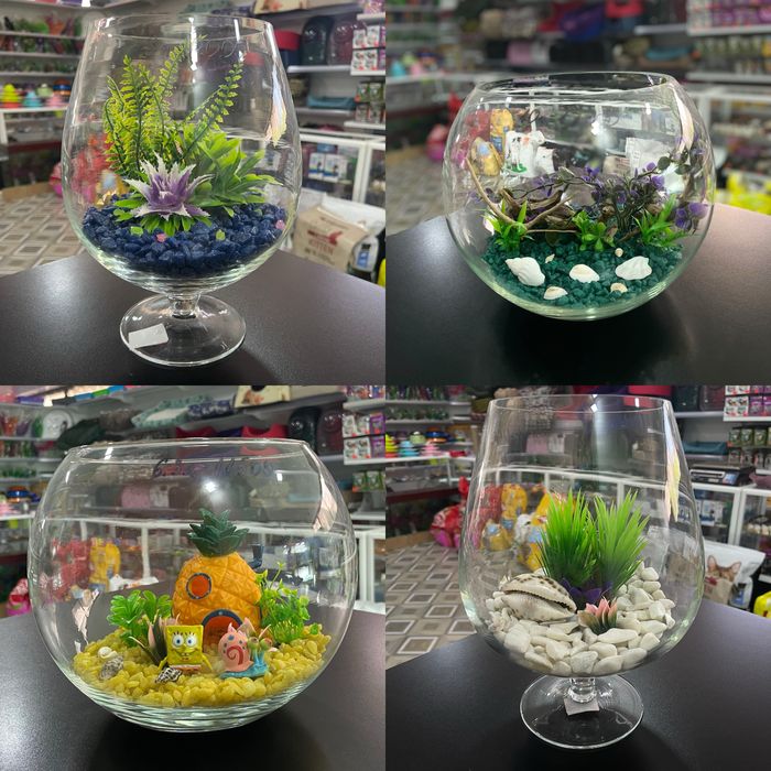 Круглые аквариумы бокалы