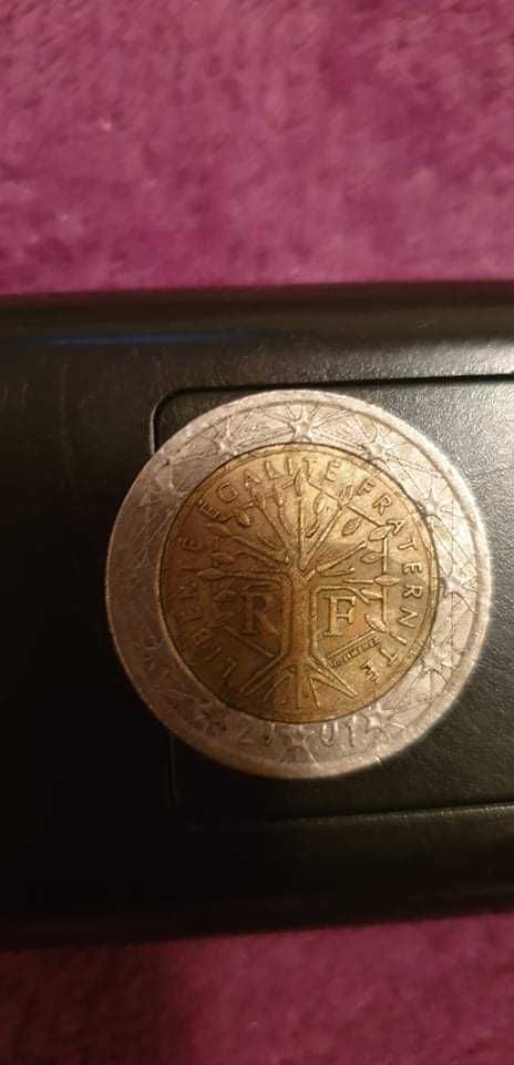 Vand moneda 2 euro anul 2001 monedă franțuzească originală