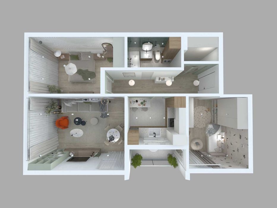 Apartament cu 3 camere-BLOC NOU-Sebes-San Casa-complex rezidential