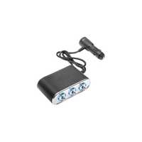 Prelungitor bricheta auto tripla 12/24V cu intrerupator +1 port USB