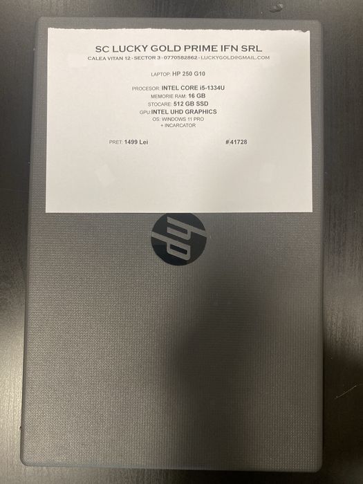 HP 250, Intel Core i5-1334U, 16GB ram, 512GB SSD, #41728