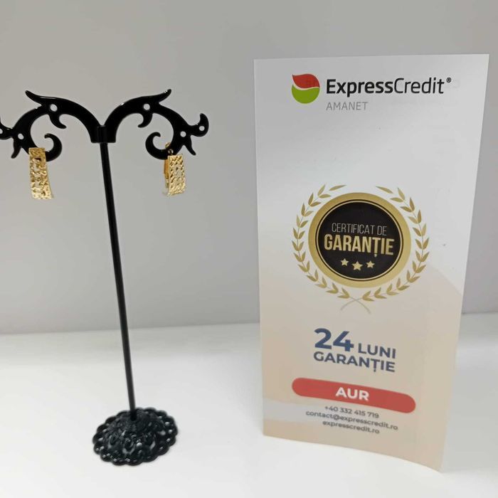 Cercei aur 14k 1.54g (ag49 Esplanada b.5875.1) 2 Ani Garantie