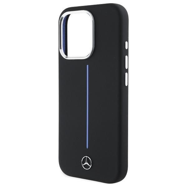 Mercedes hardcase silicone blue stripe magsafe – iphone 16 pro (6.3")