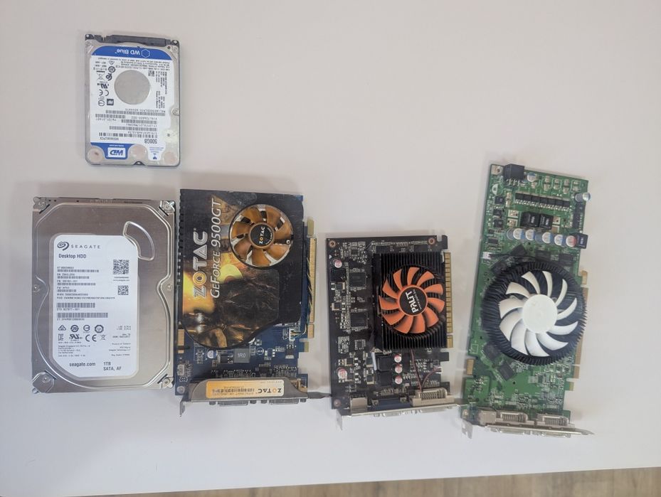 Видеокарты и жёсткие диски