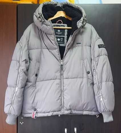 Geacă damă cu glugă, îmblănită