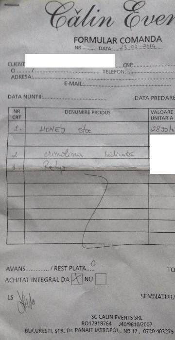 Rochie mireasa Honey (Calin Events).