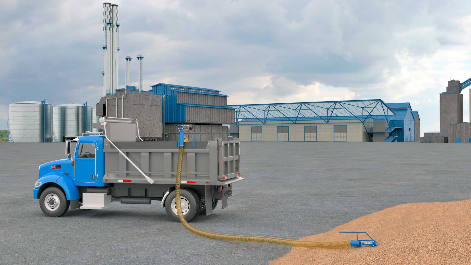 Șnec flexibil cereale 9m TMC – Capacitate: max. 9 tone/h