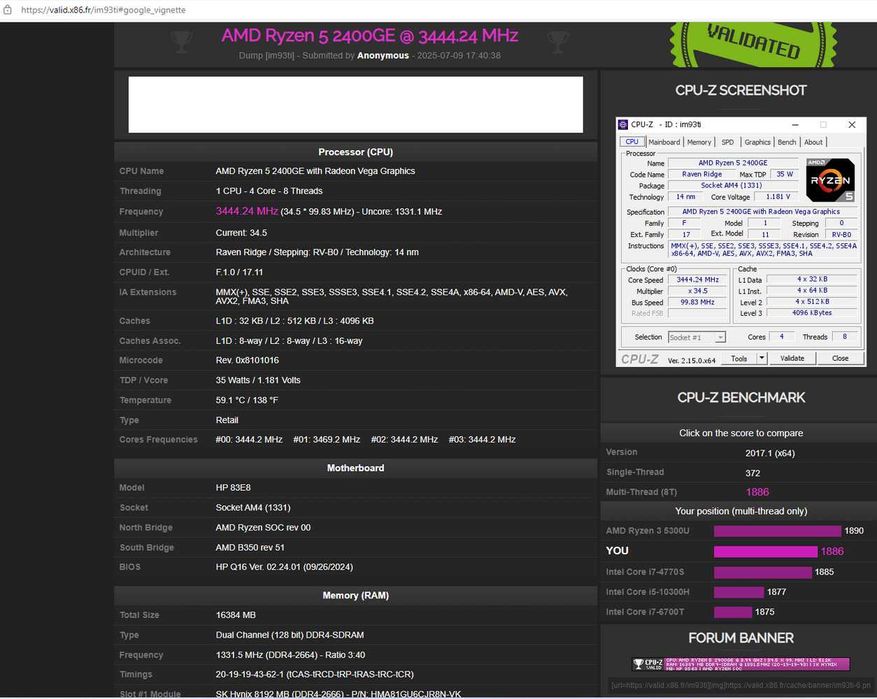 HP 705 G4 SFF AMD Ryzen 5 2400G Radeon Vega11 8GB RAM DDR4 256GB SSD