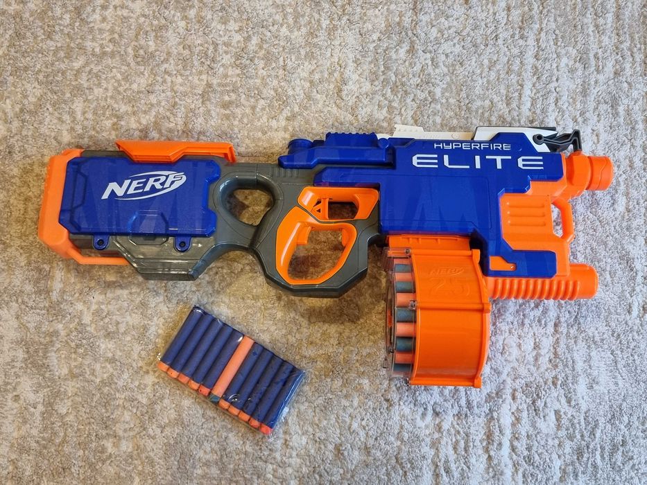 Mitraliera automata, pusca, pistol NERF Hyperfire Elite 60cm