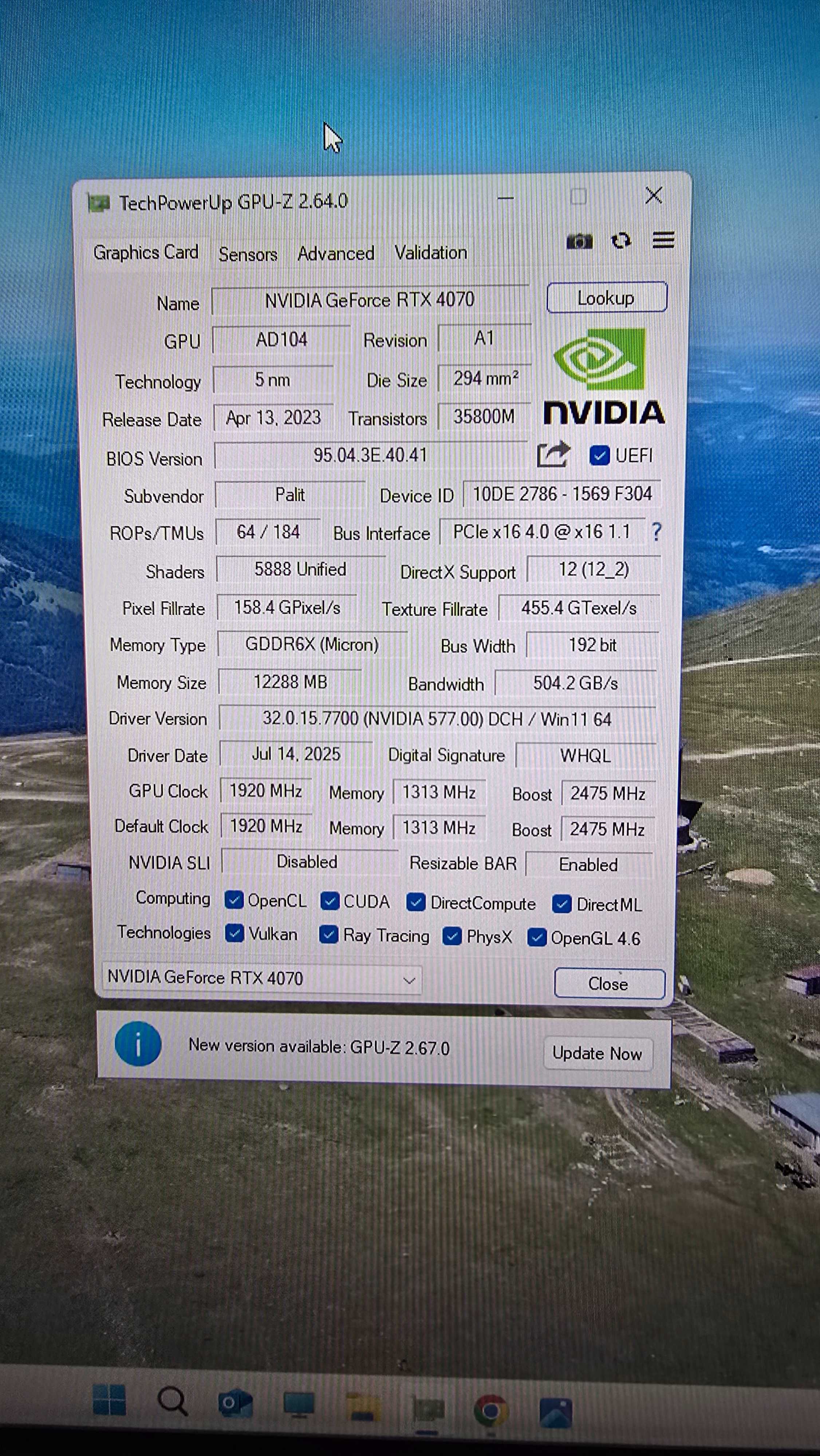 Видео карта Palit Jetstream rtx4070 12gb с Гаранция година и половина