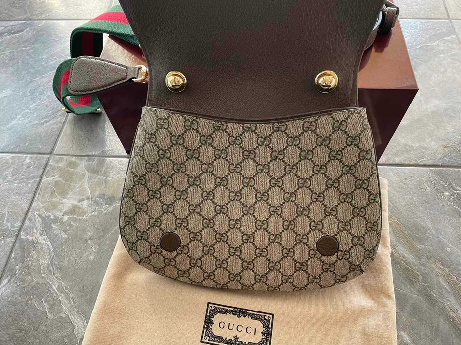 GUCCI Дамска чанта Гучи Blondie Кожена Текстилна презрамка Автентична