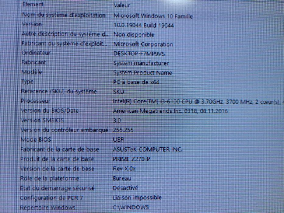 pc intel core i3-6100 cpu
