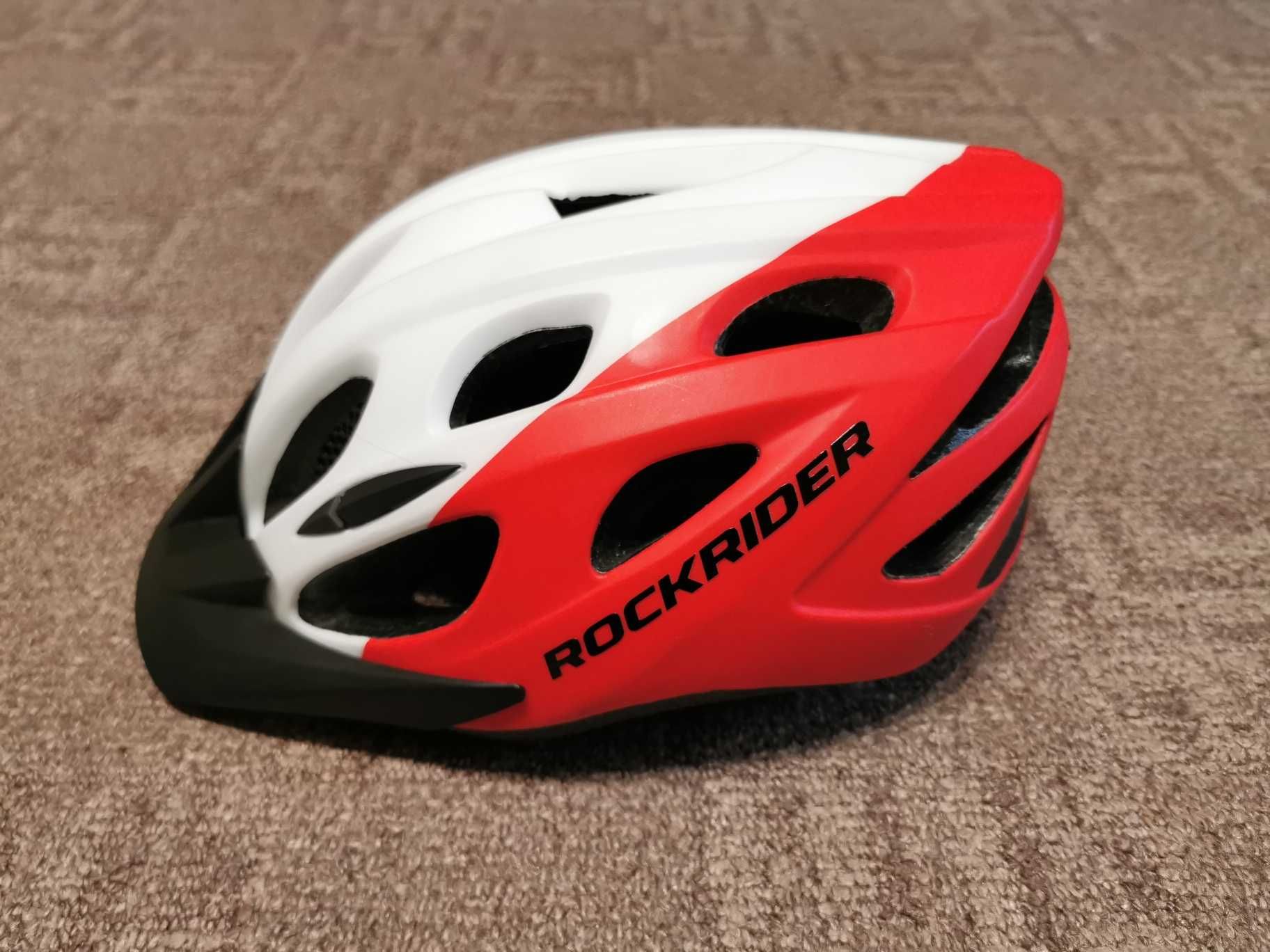 Cască bicicletă Rockrider - MTB TEEN 500 Roșu & Alb