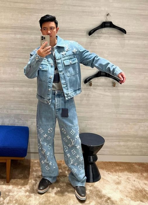 Compleu de blug Louis Vuitton DENIM TRUCKER Jacheta & Pantalon