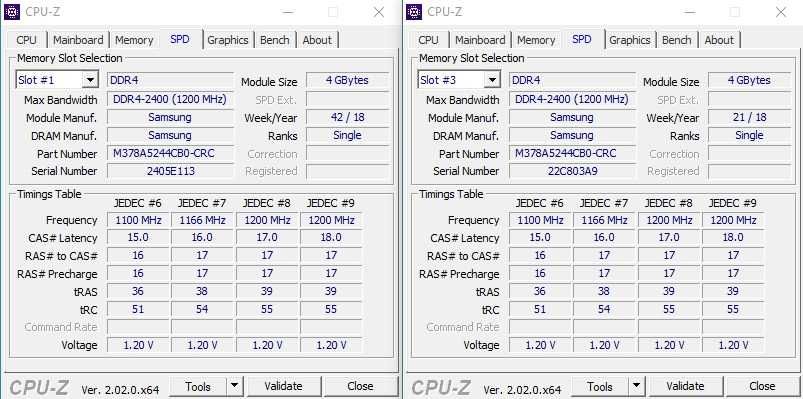 DDR4 Samsung 2x 4GB 2400MHz рам памет