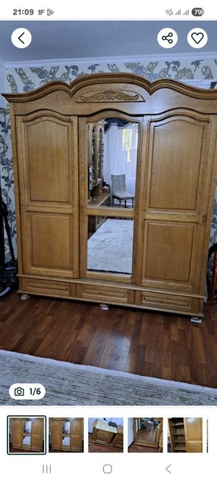 Спальный гарнитур, дуб натуральный