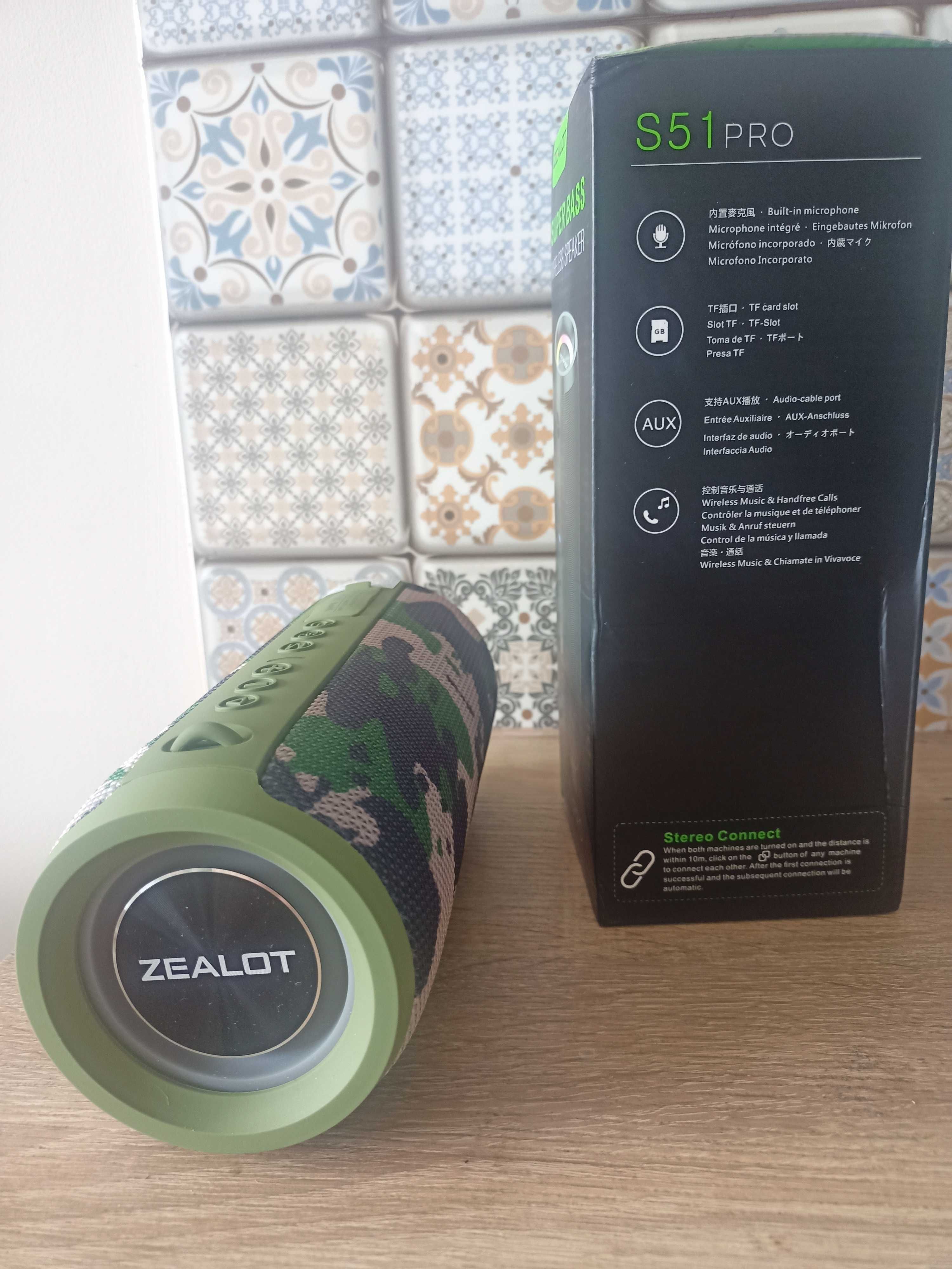 Zealot s 51 pro 40w super bass power bank Блутут колонка