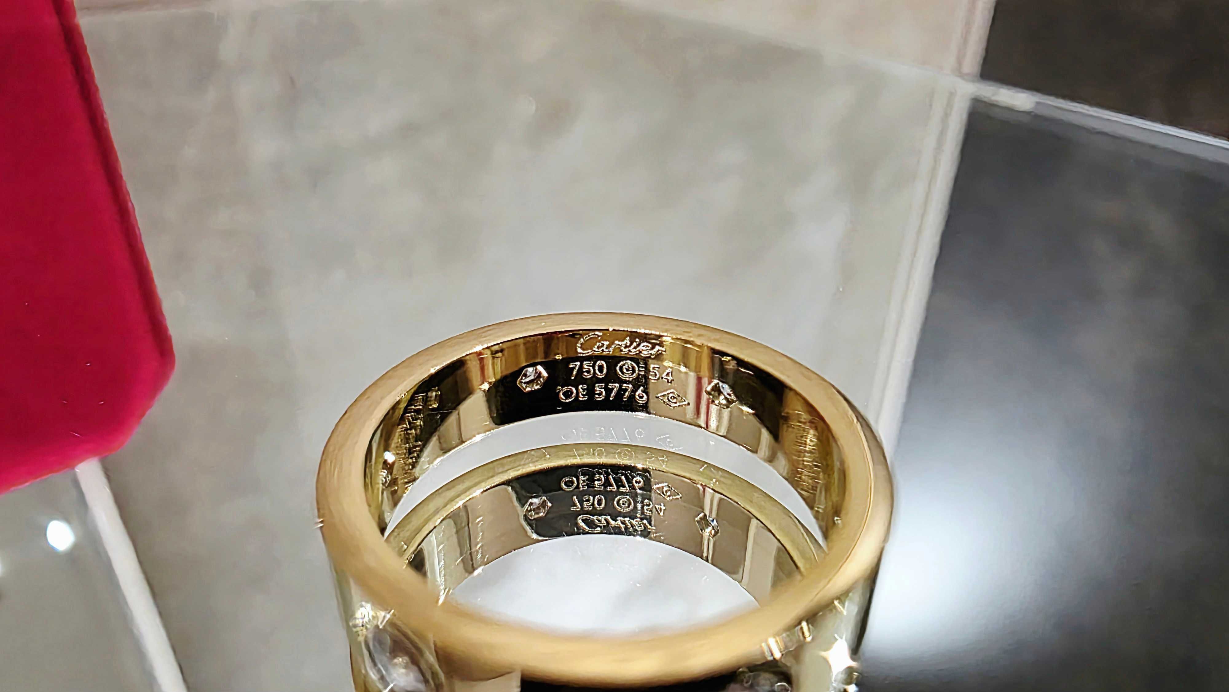 CARTIER Love Gold 6 Diamonds Classic Model Пръстен